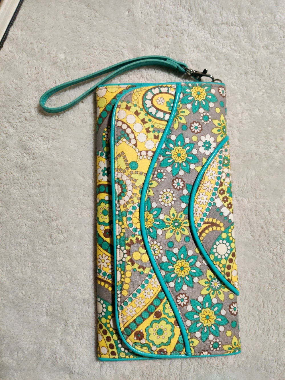Vera Bradley Lemon Parfait Floral Quilted Wallet